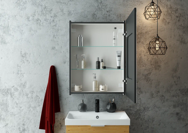 Шкаф зеркальный Continent Mirror Box 35/60 с подсветкой LED 60х80