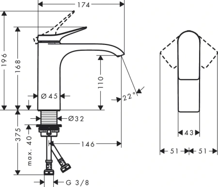 Смеситель Hansgrohe Vivenis 75022700