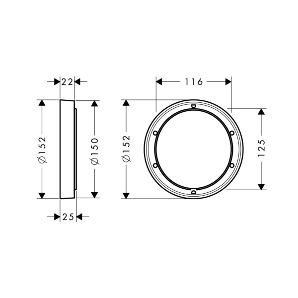 Удлинение внешней части Hansgrohe iBox 13597700