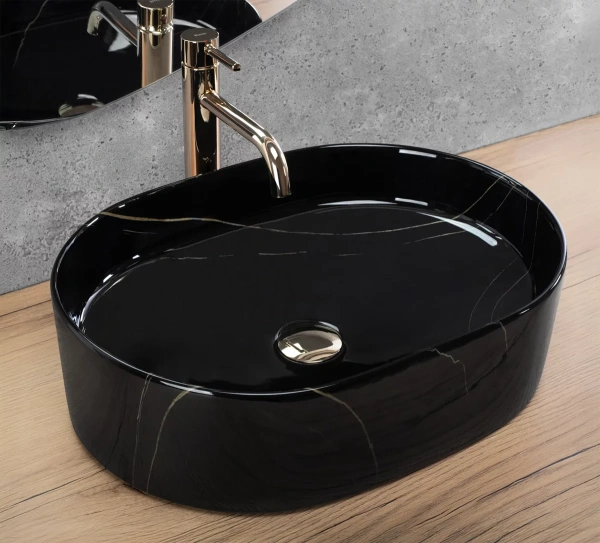 Умывальник Rea Nadia 50 Black Stone U9240