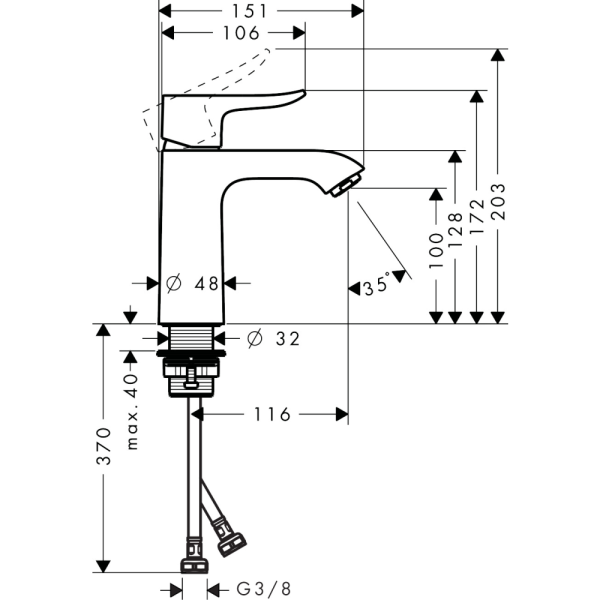 Смеситель Hansgrohe Metris 110 31204000