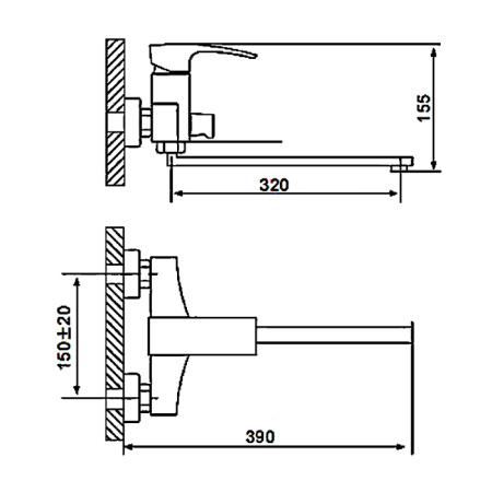 Смеситель Gappo G2207-7
