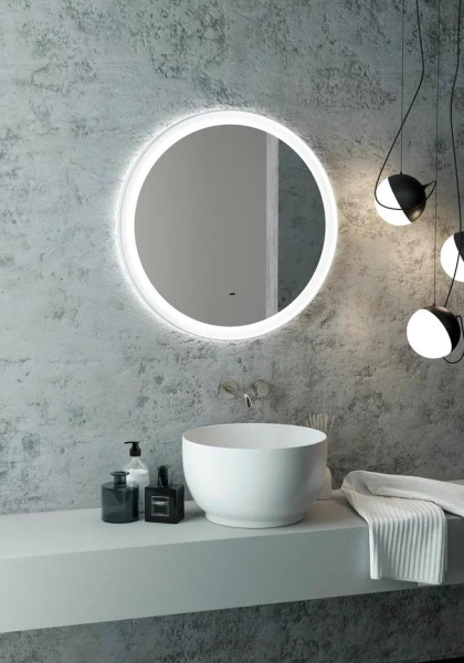 Зеркало Continent Planet White LED (холодная подсветка) с бесконтактным сенсором 60х60