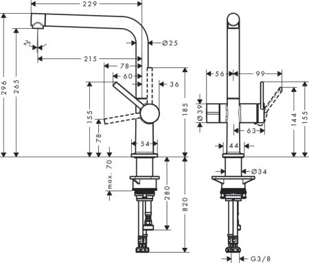 Смеситель Hansgrohe Talis 72827670
