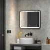 Зеркало Continent Enjoy Black LED 80 80х60