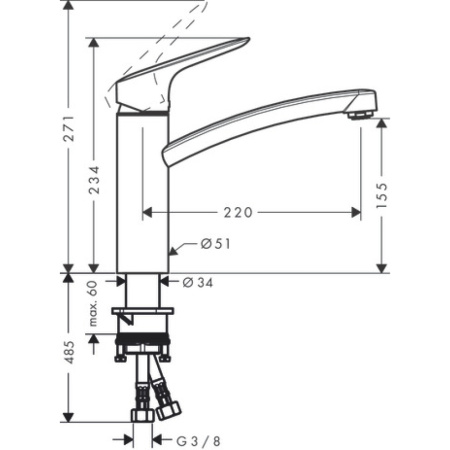 Смеситель Hansgrohe Logis 71839000