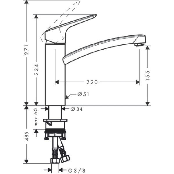 Смеситель Hansgrohe Logis 71839000